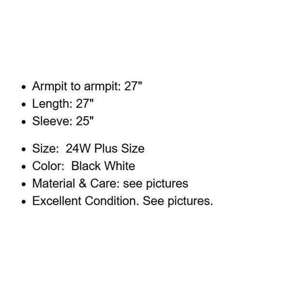 Kasper Jacket Plus Size 24W White Black Houndstooth Lined Blazer Pockets Career - Picture 5 of 15